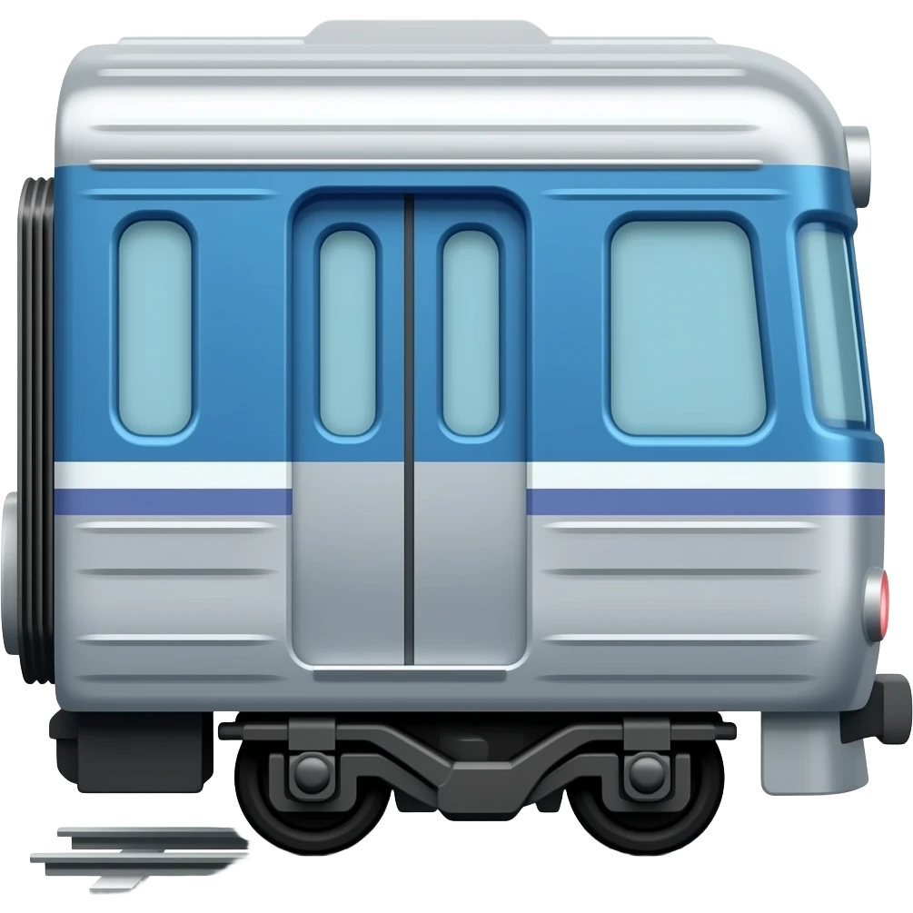 Blue passanger train on the side view emoji