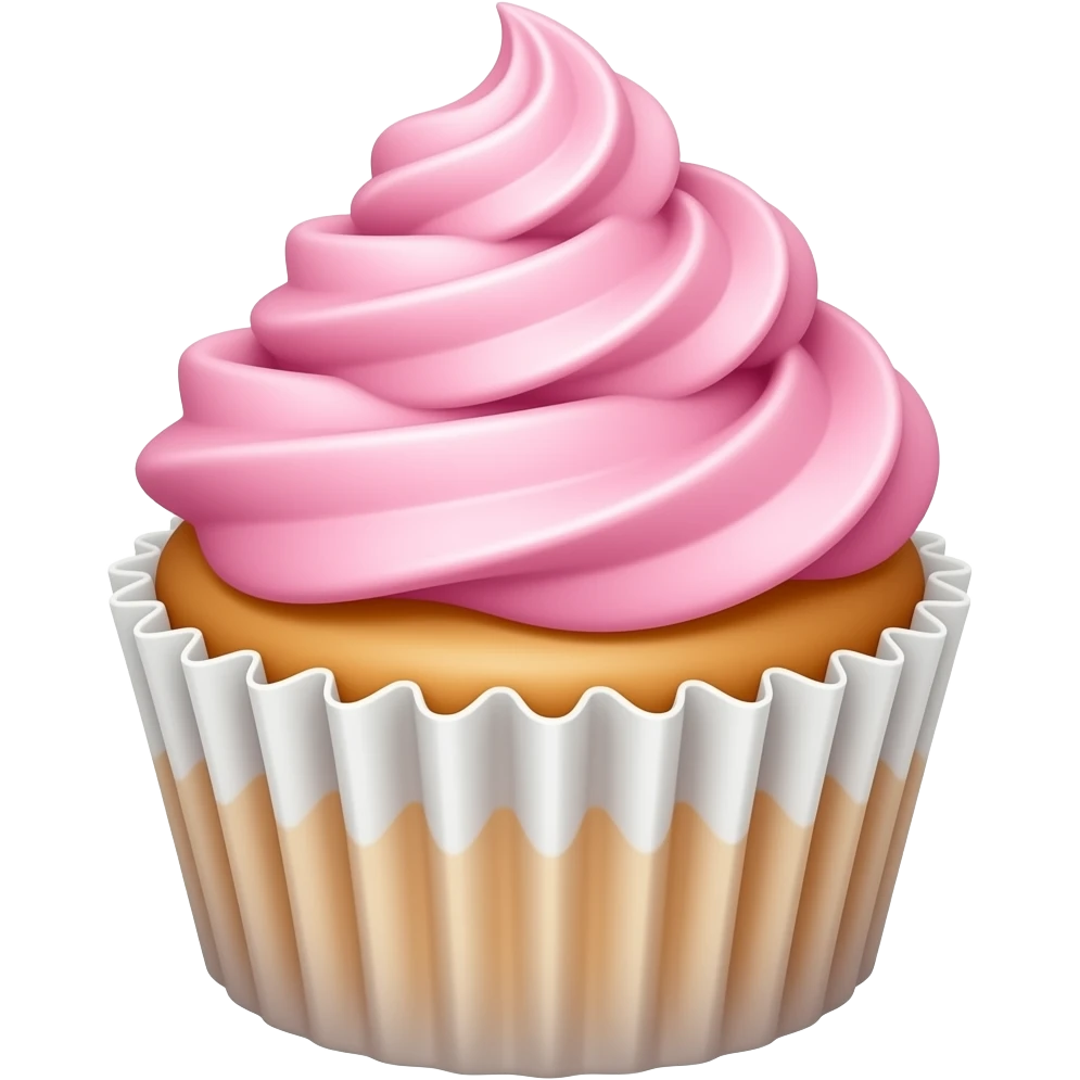 Cupcake with pink icing emoji