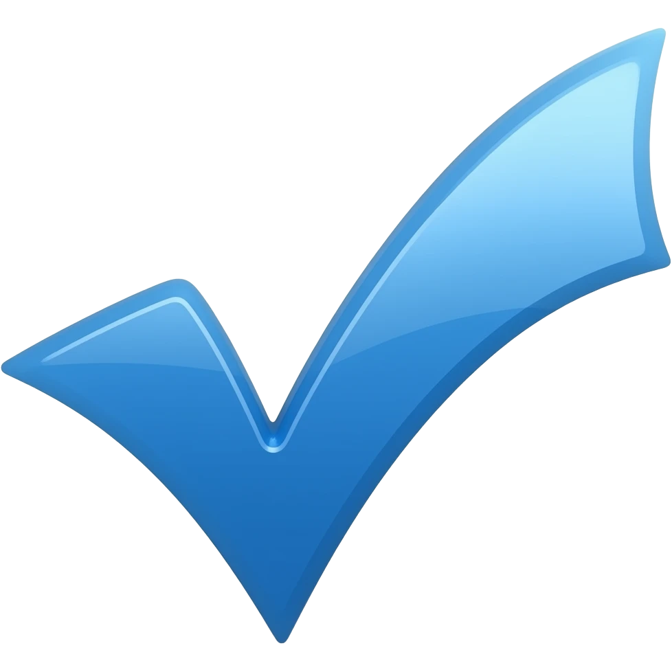 Premium bleu tick emoji