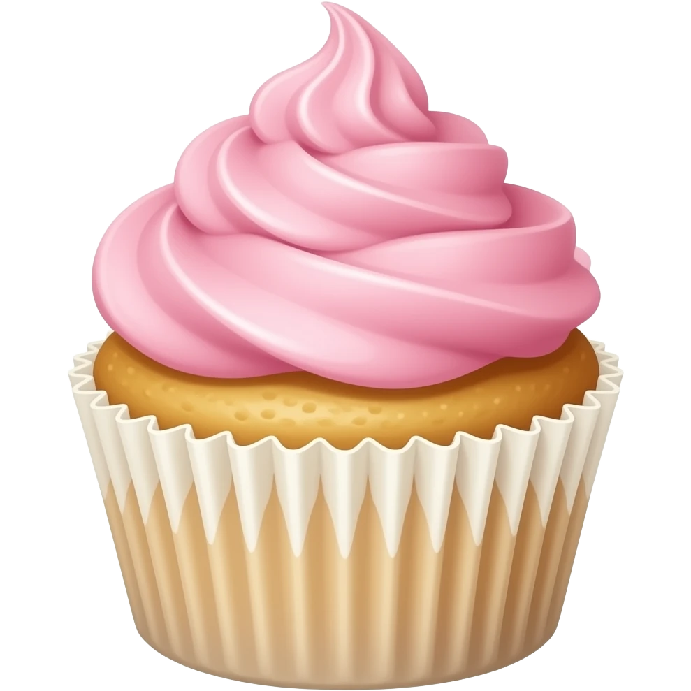 Cupcake with pink icing emoji