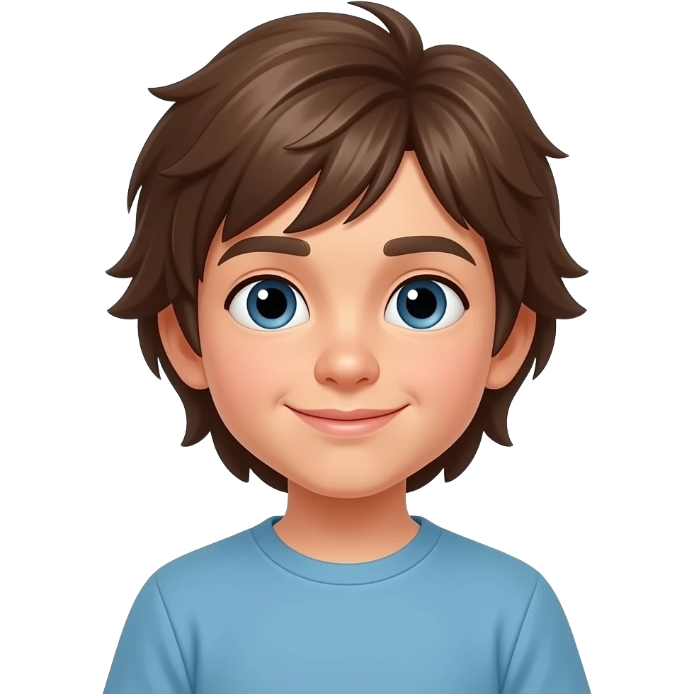 male child long hair emoji