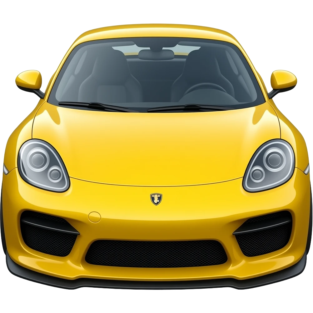 yellow sports car, realistic, no people, clean studio background, car photography emoji