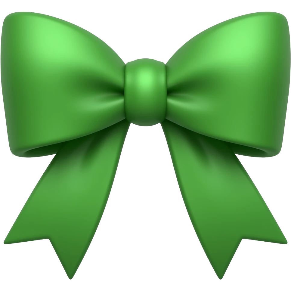 Green bow emoji
