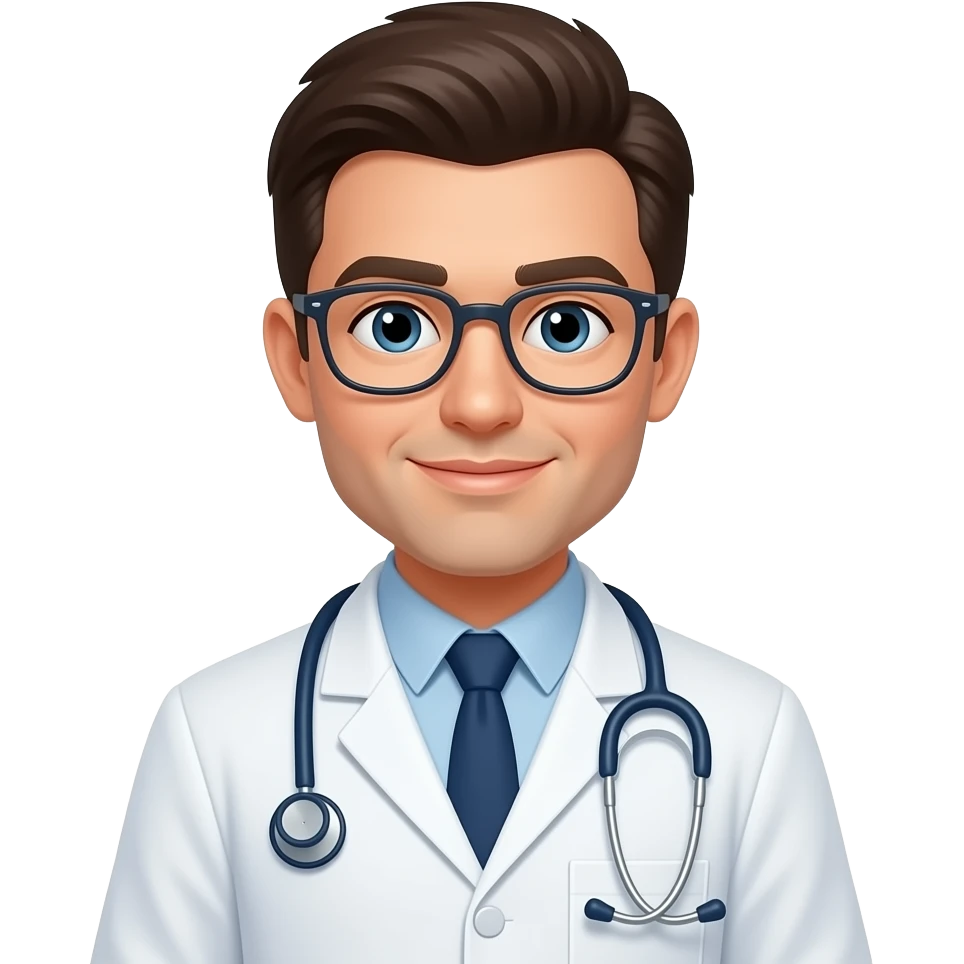 consulta de paciente con médico emoji estilo apple emoji