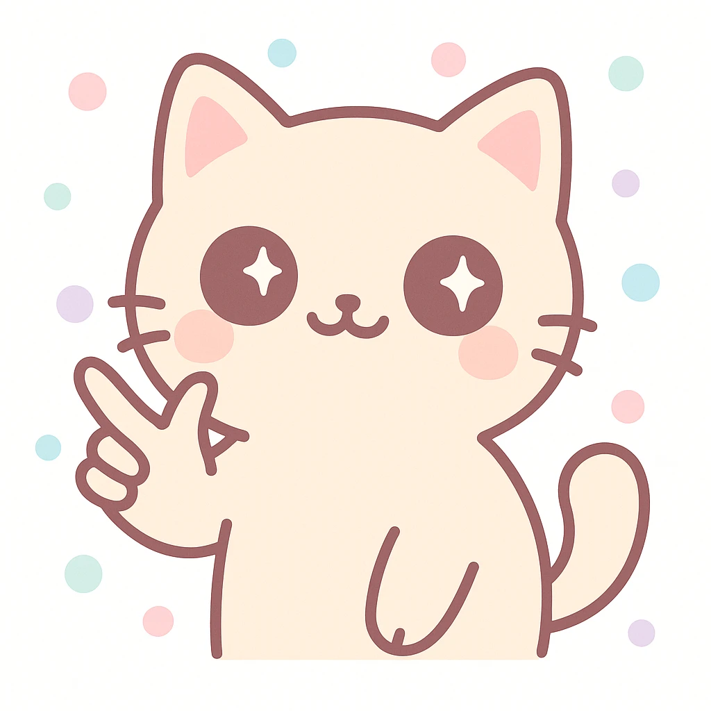 cat doing a 'slay' hand gesture emoji
