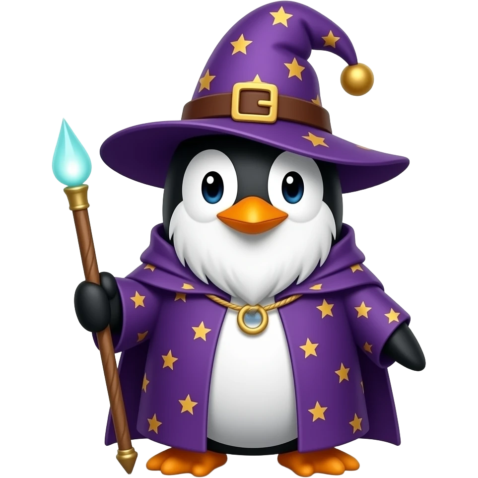 Penguin Wizard emoji