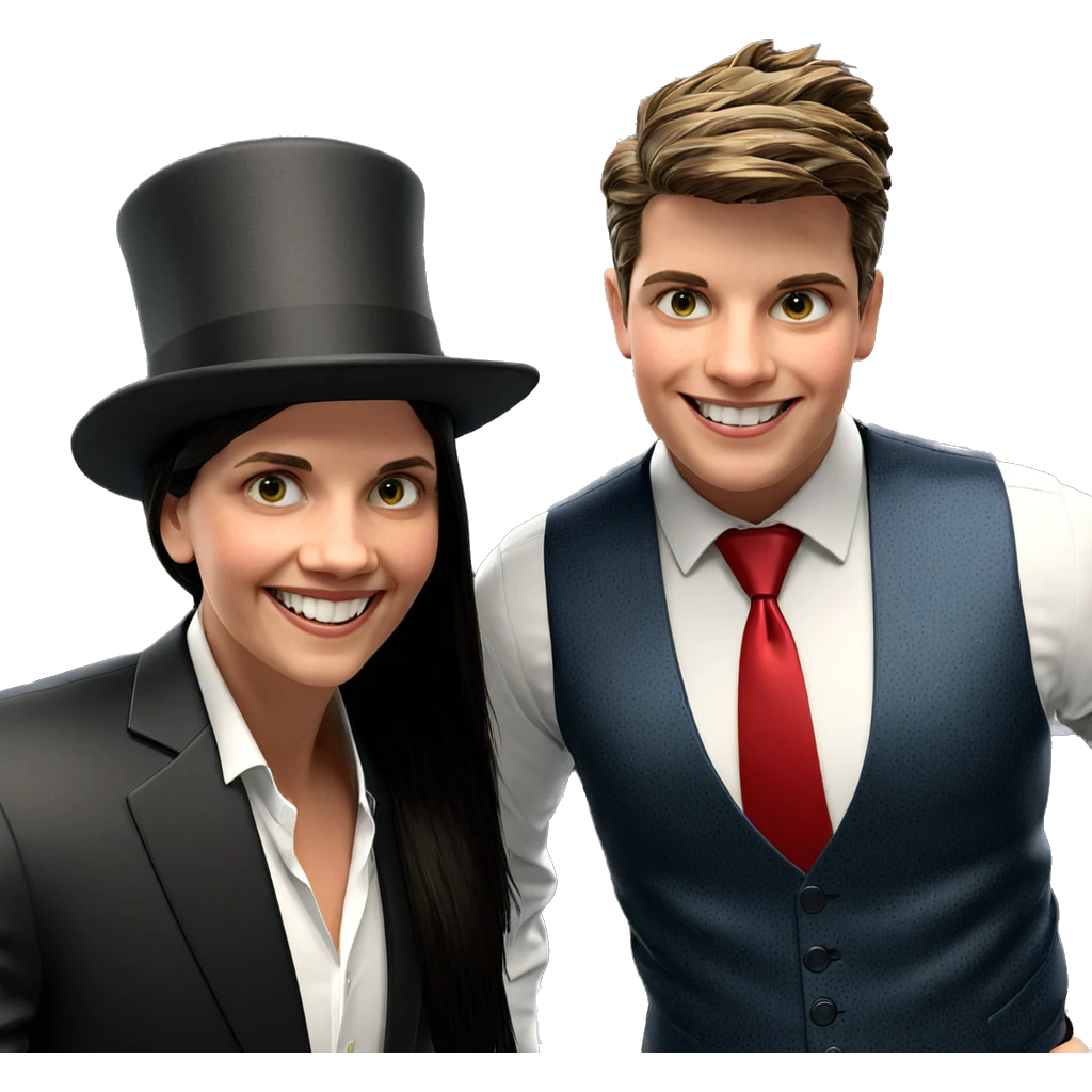 smiling boys in formal attire emoji