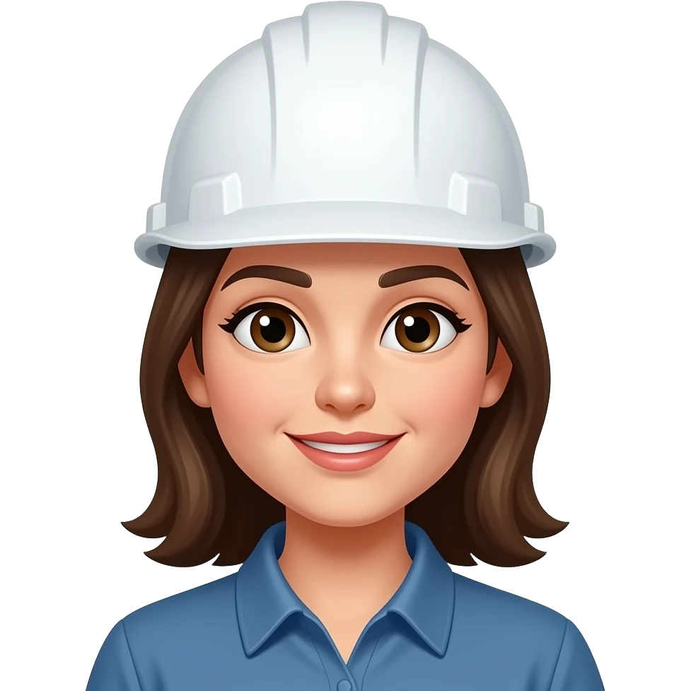 Ingeniera con casco blanco emoji