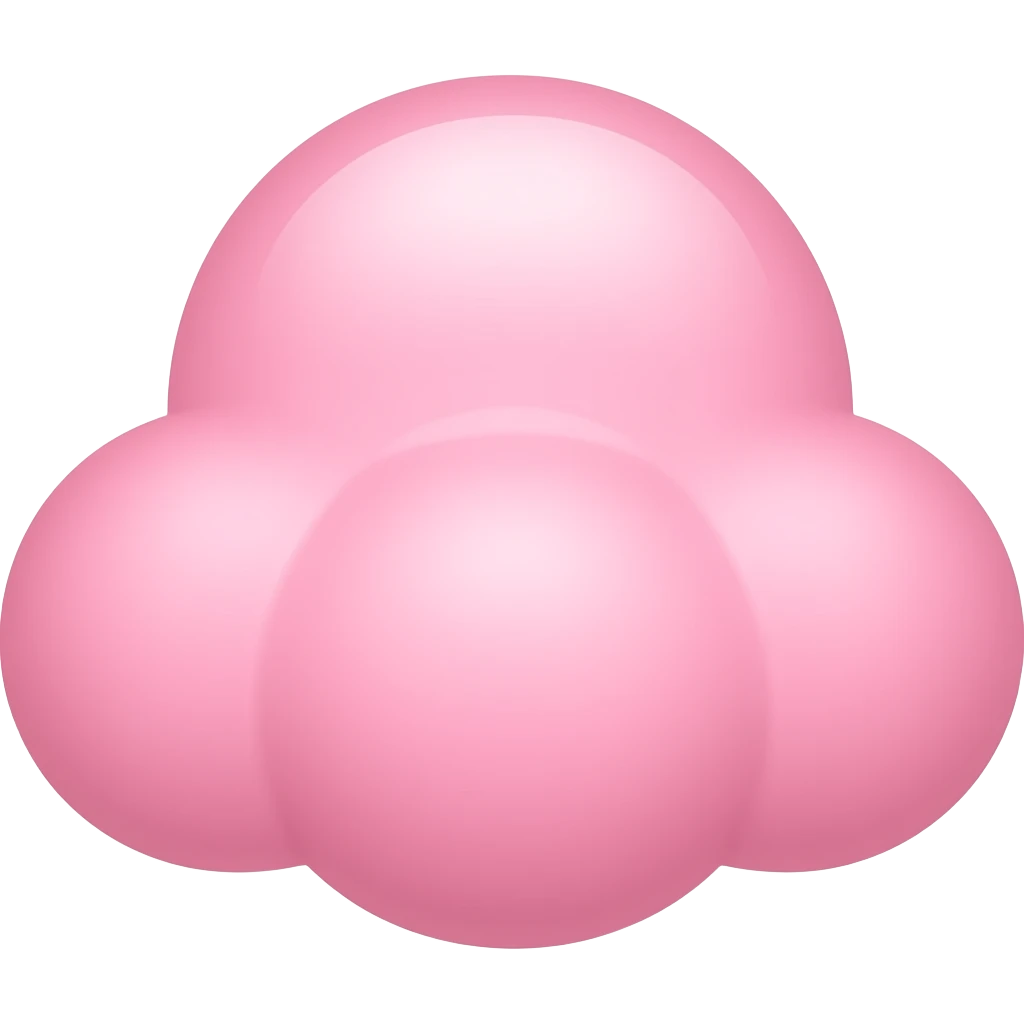 Pink cloud emoji