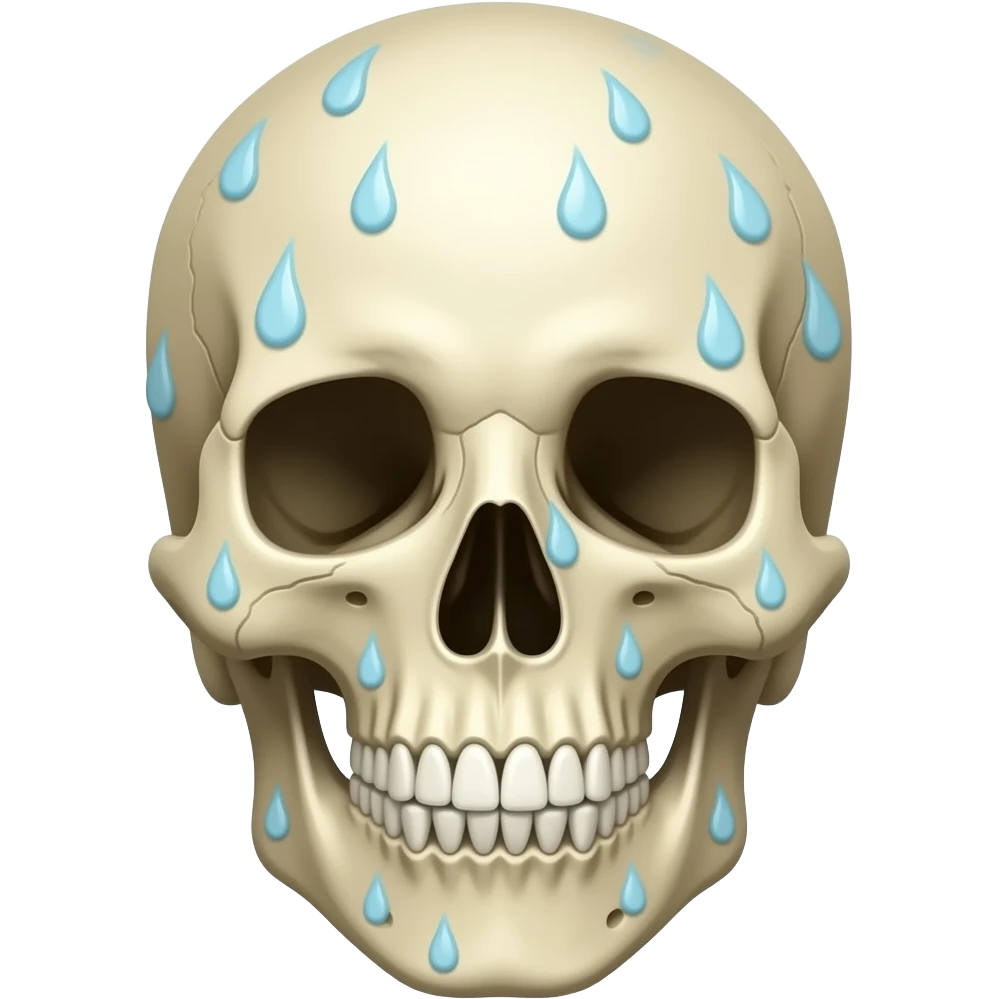 sweating skull emoji