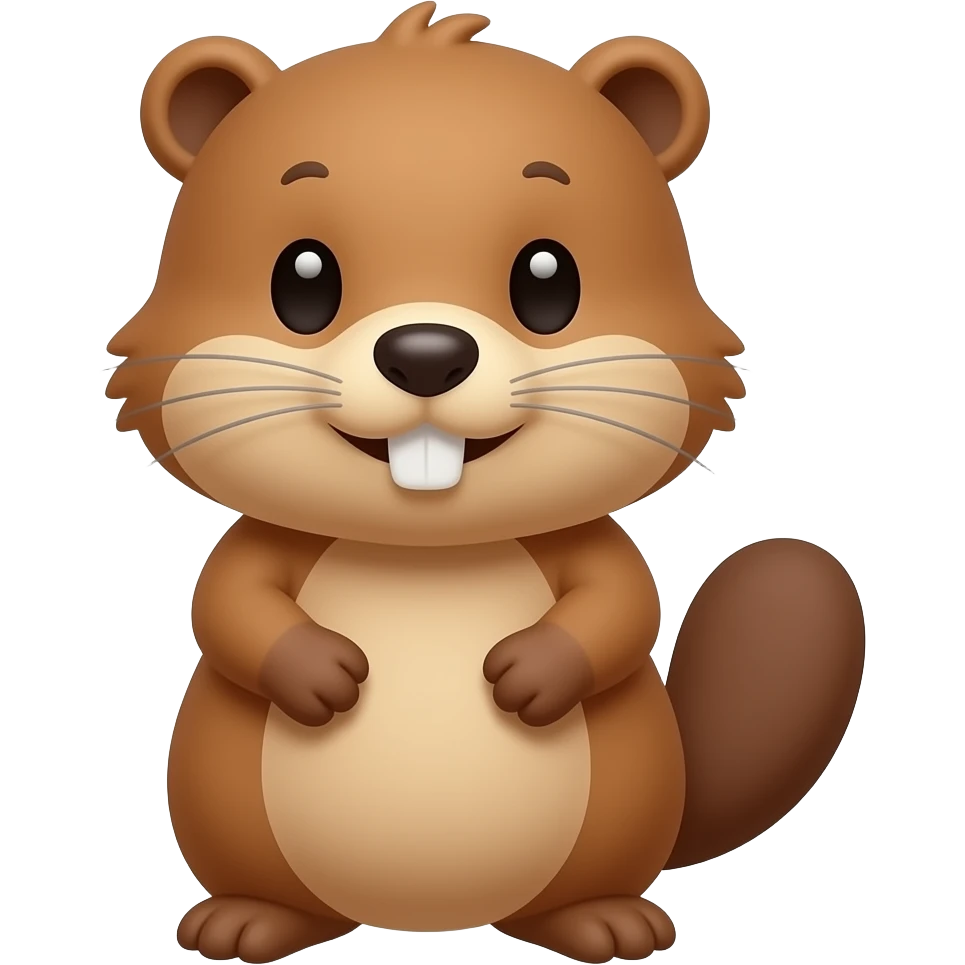 Cute beaver emoji