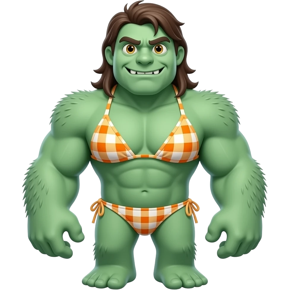 Monster who wearing bikini emoji