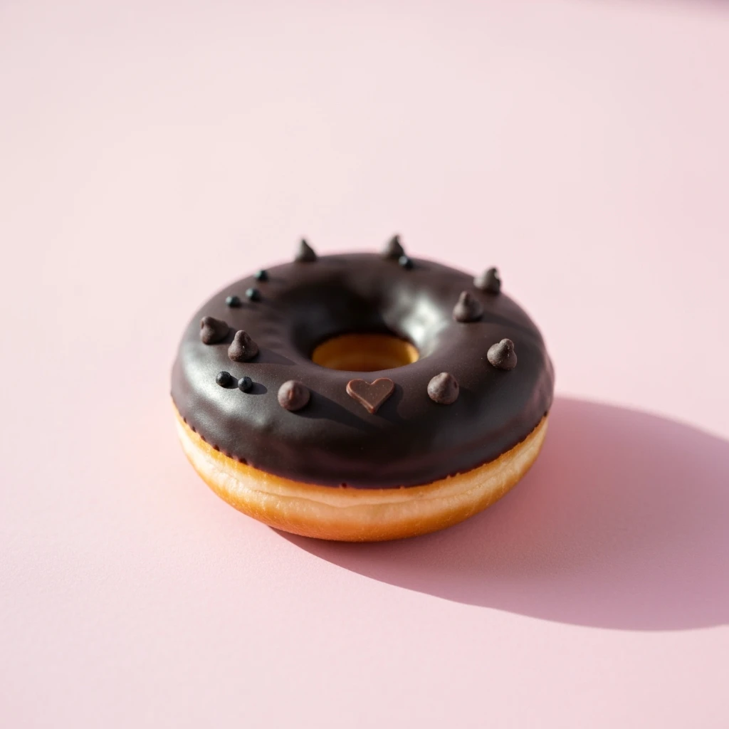 goth donut, cute, expressive, minimal emoji