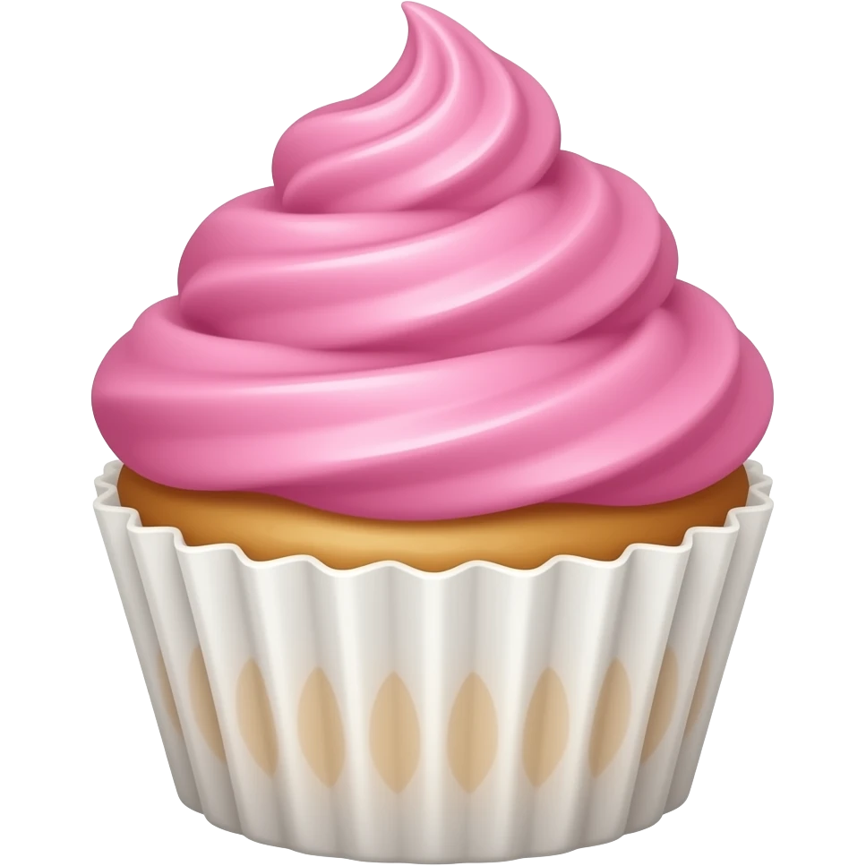 Cupcake with pink icing emoji