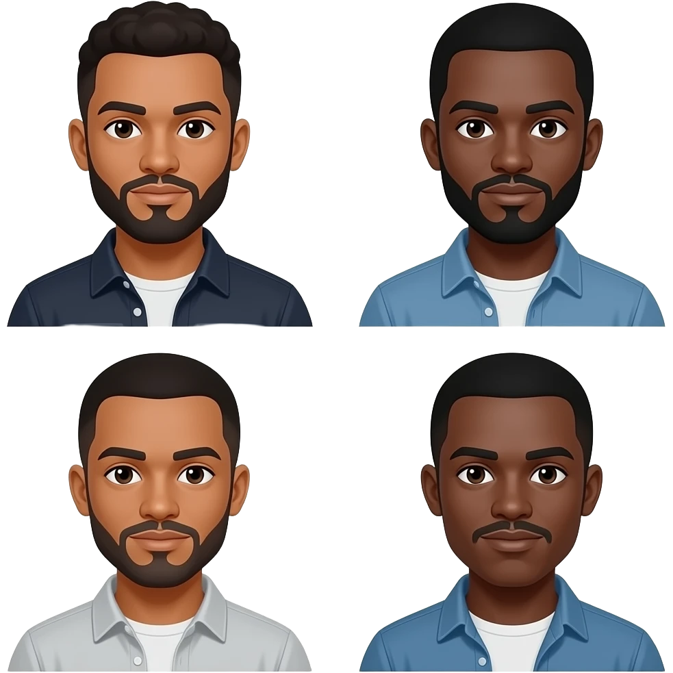 4 black men emoji