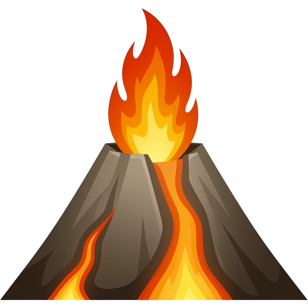 crea un emoji de volcan emoji