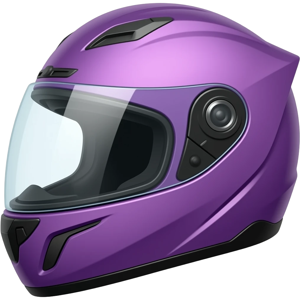 Casco de moto morado para dama emoji