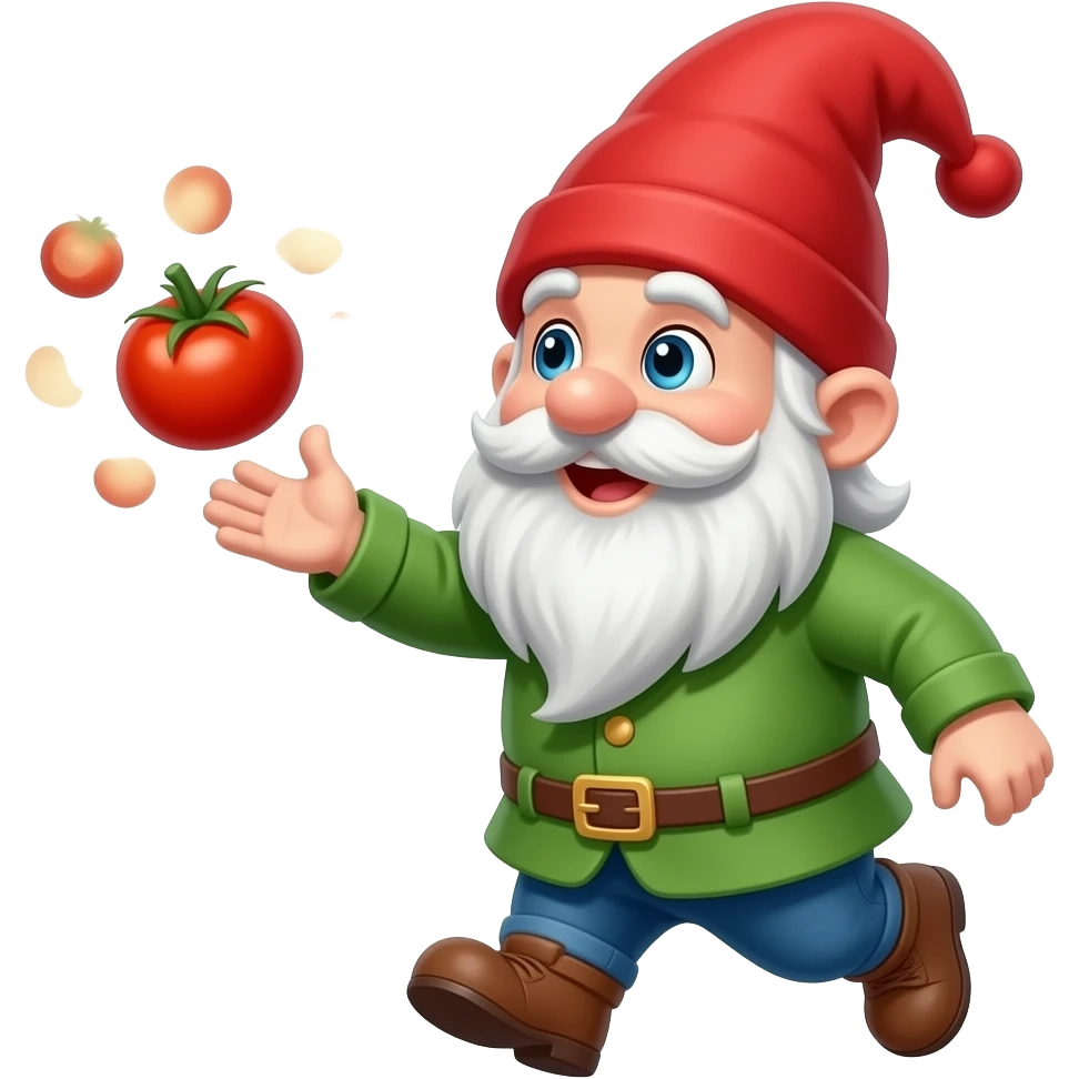 gnome throwing tomatoes emoji