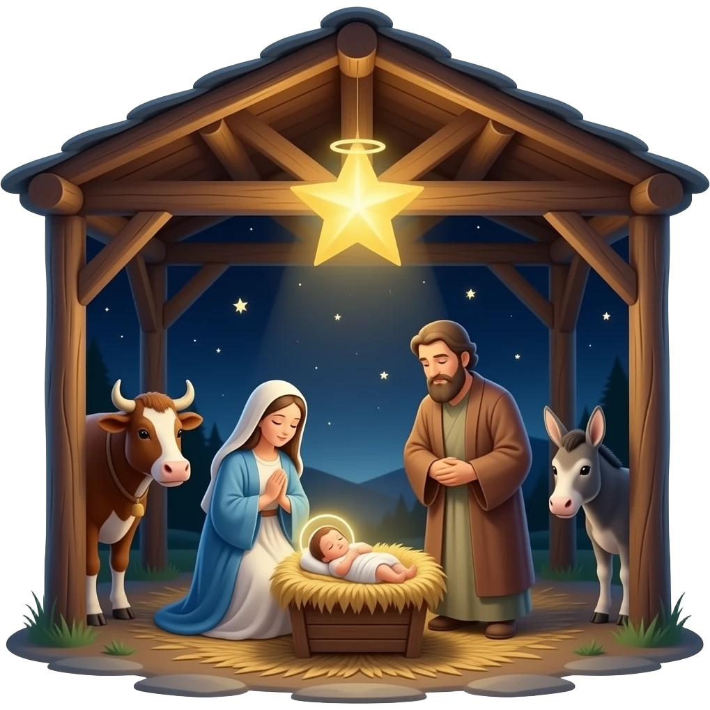 The birth of Jesus emoji