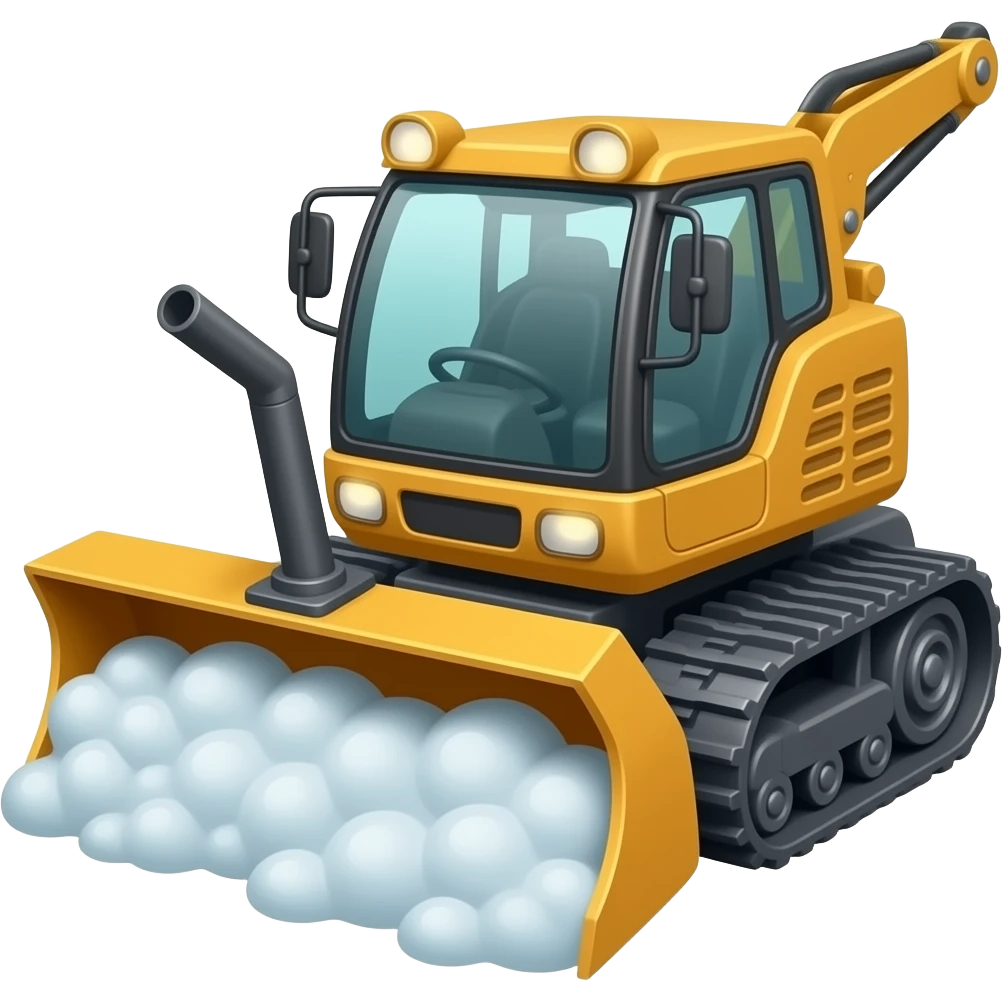 snow groomer with winch emoji