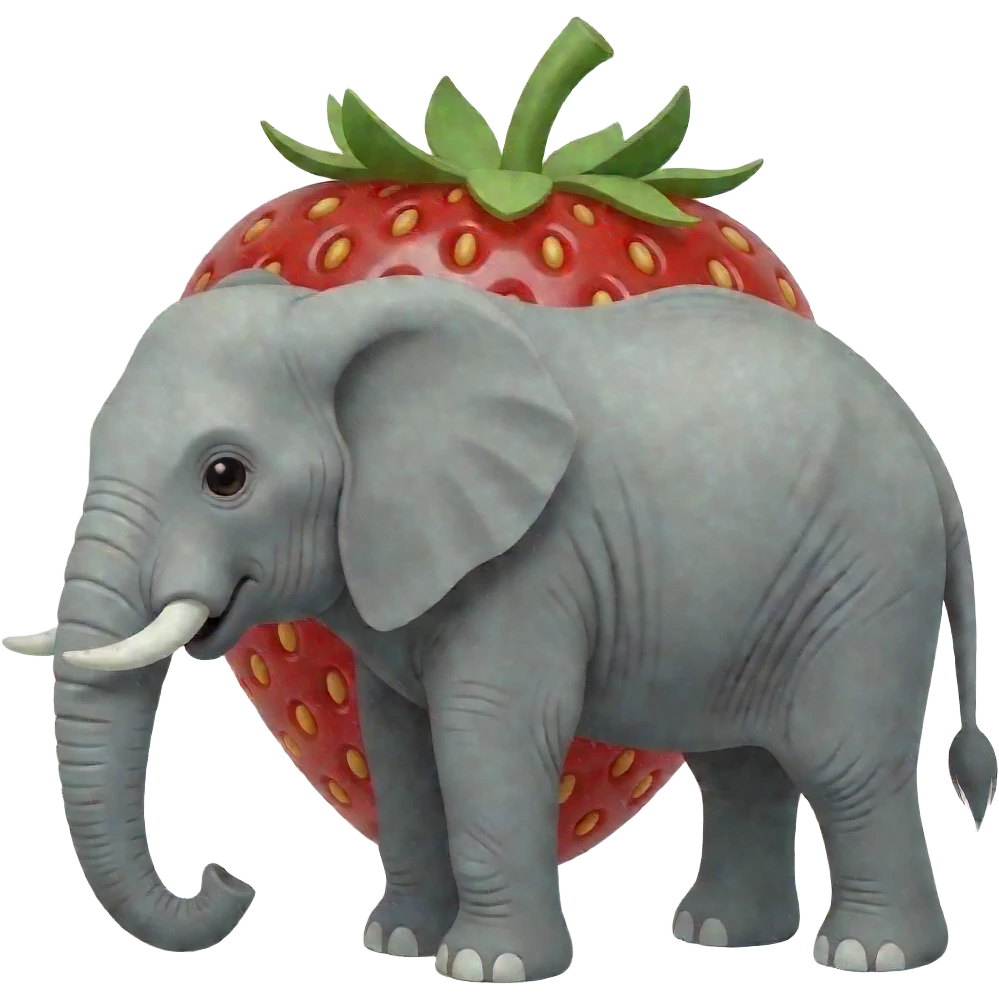 🍓🐘 emoji