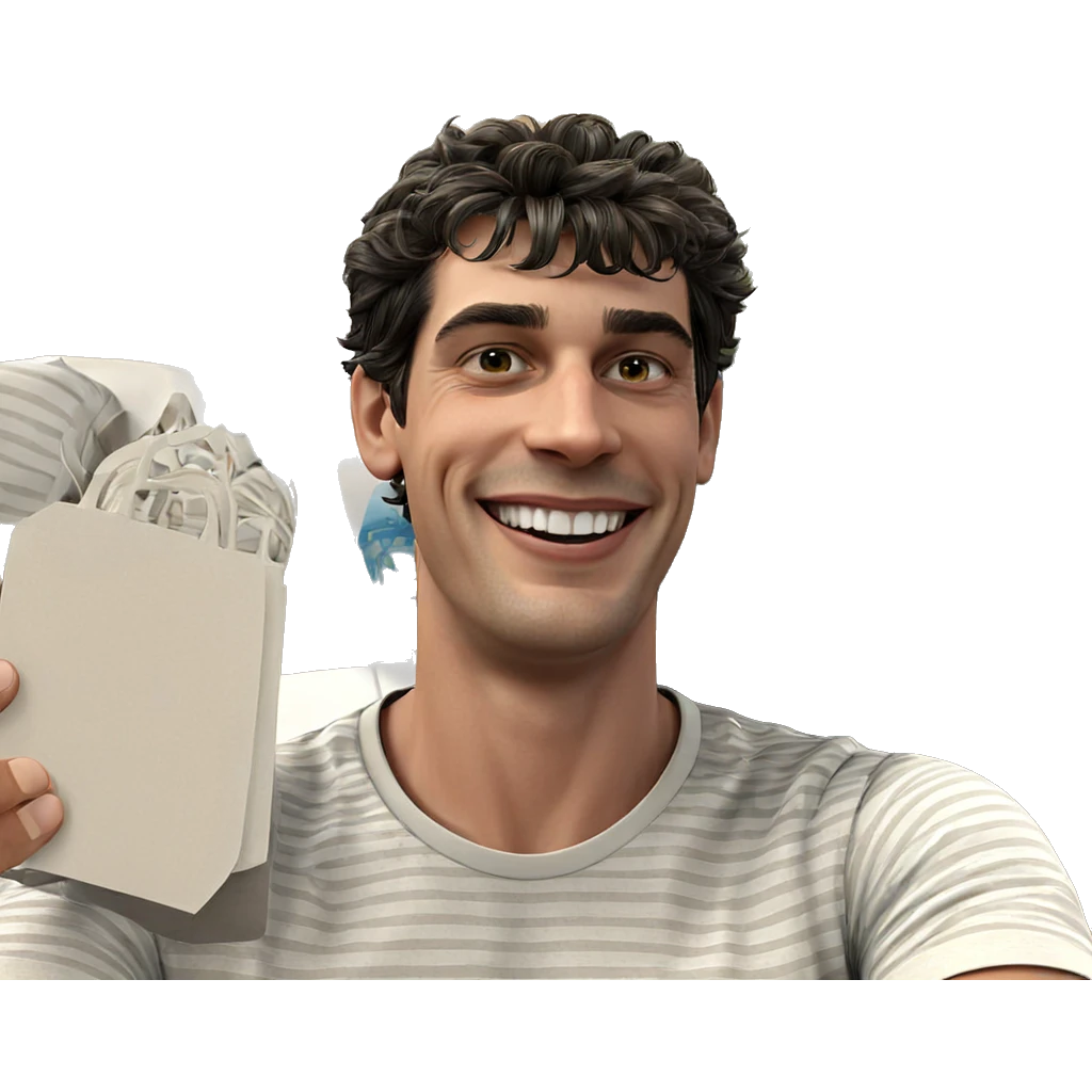 smiling boy in striped shirt emoji