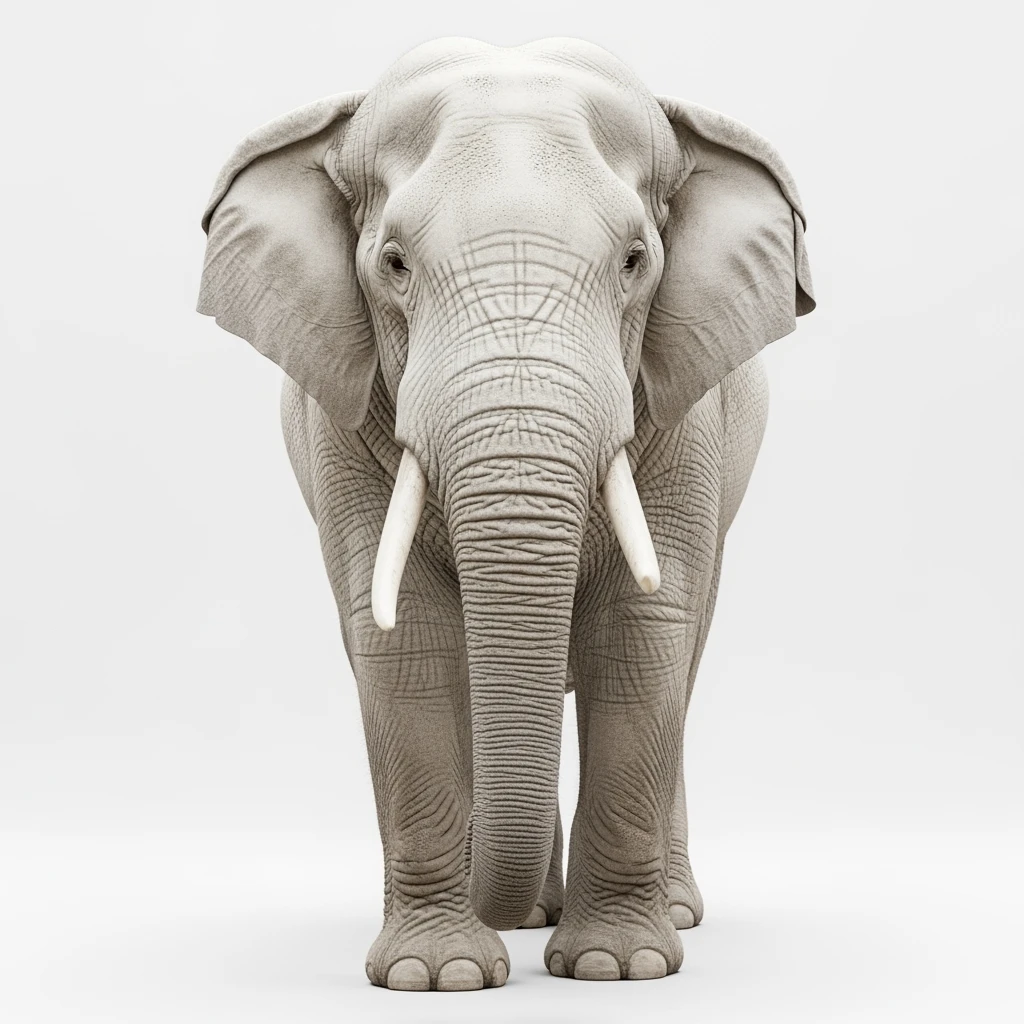 Elephant white background emoji