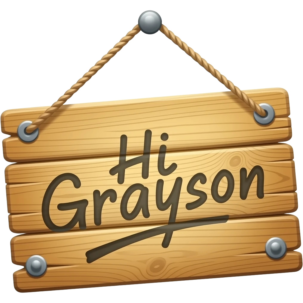 Hi Grayson sign emoji