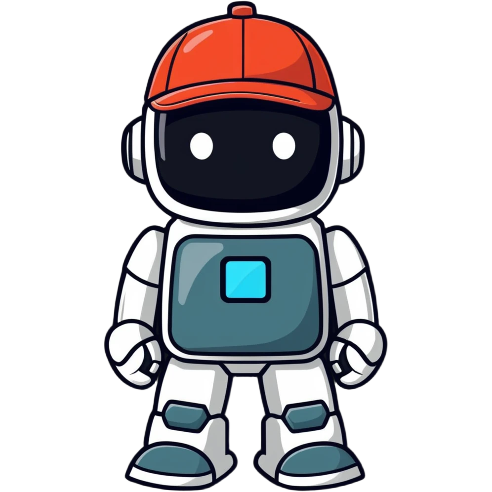 robot wearing a cap emoji