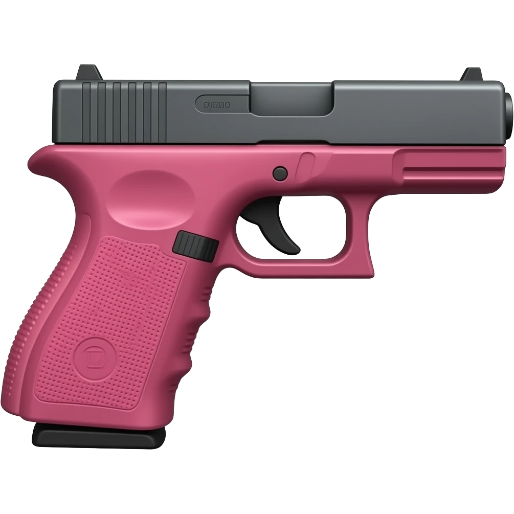 Glock Gun pink Handle right side emoji