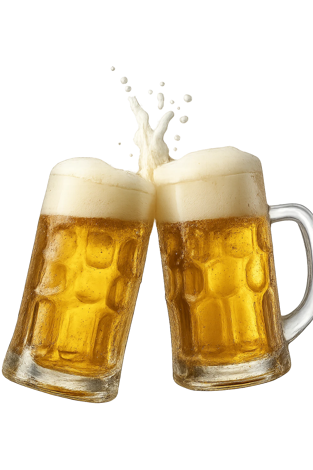 2 drink che fanno brindisi di birre senza mani realistiche emoji
