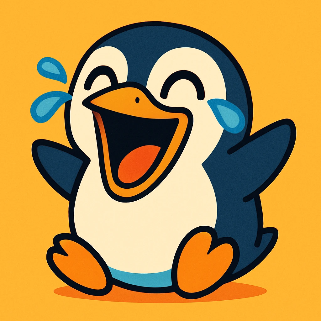 a screaming penguin lol emoji emoji