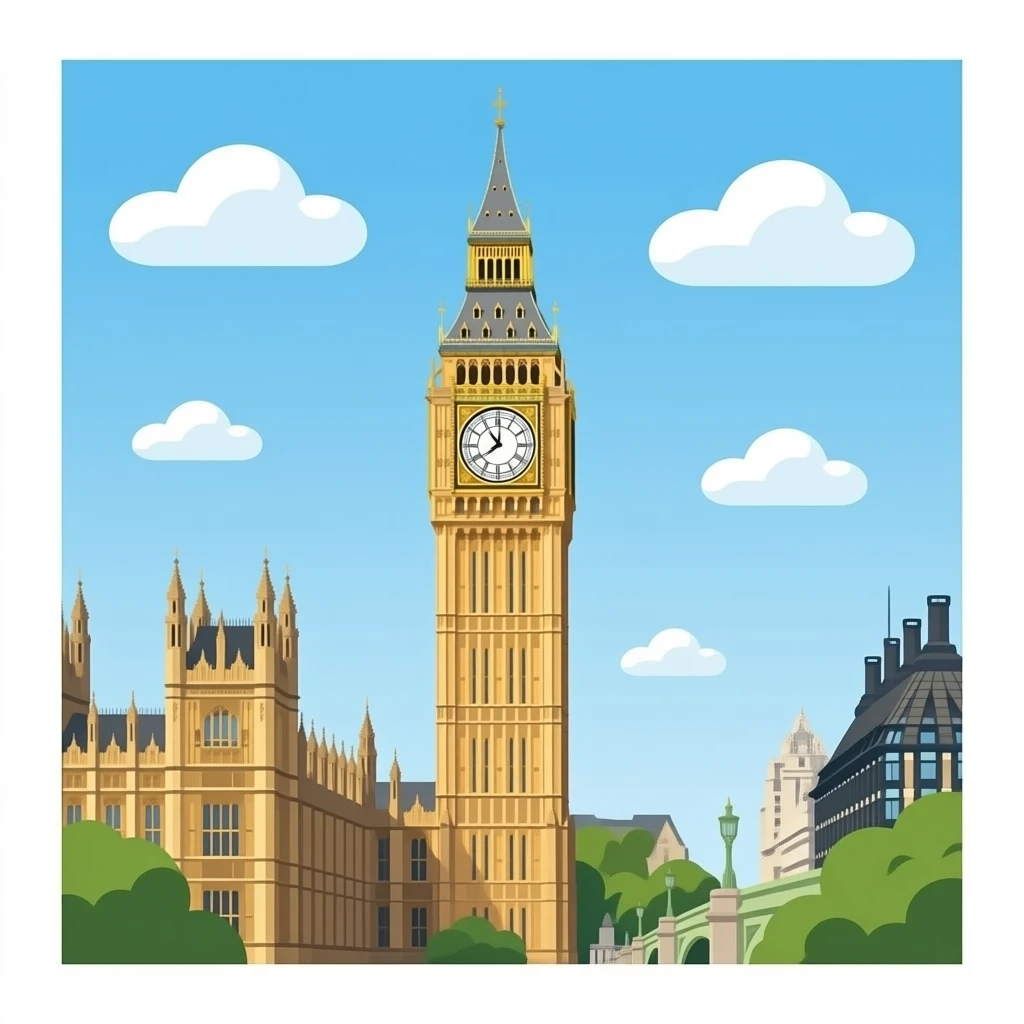 Big Ben tower emoji
