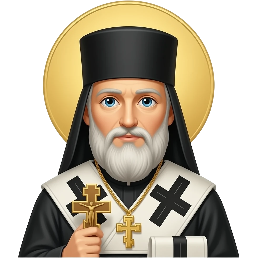 Священник с православным крестом emoji