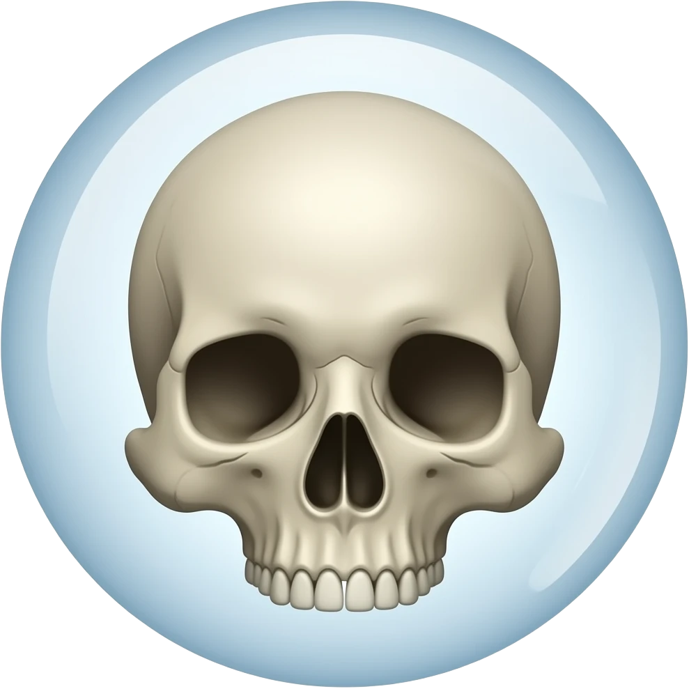 Skull in a bubble emoji