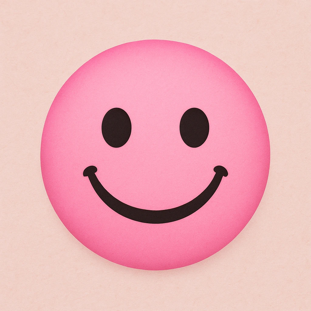 pink smiling emoji emoji