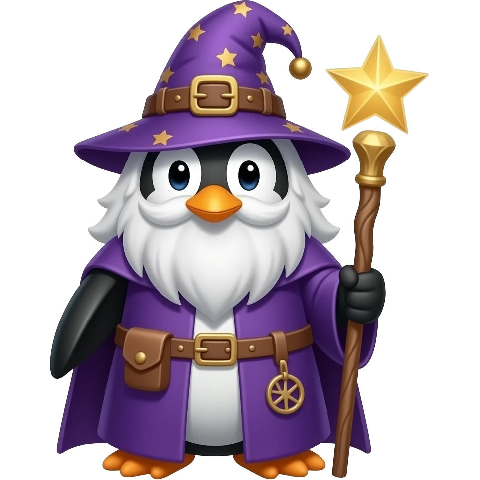 Penguin Wizard emoji