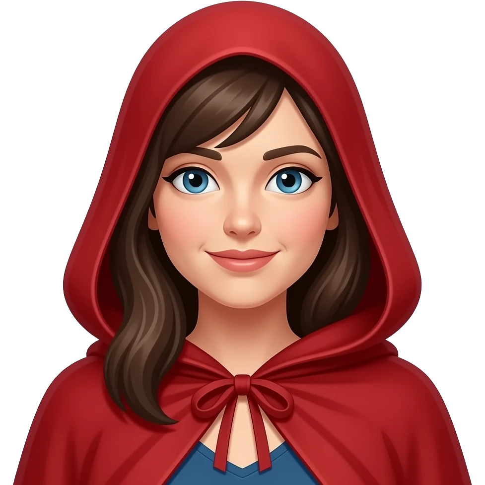female person with red capes emoji