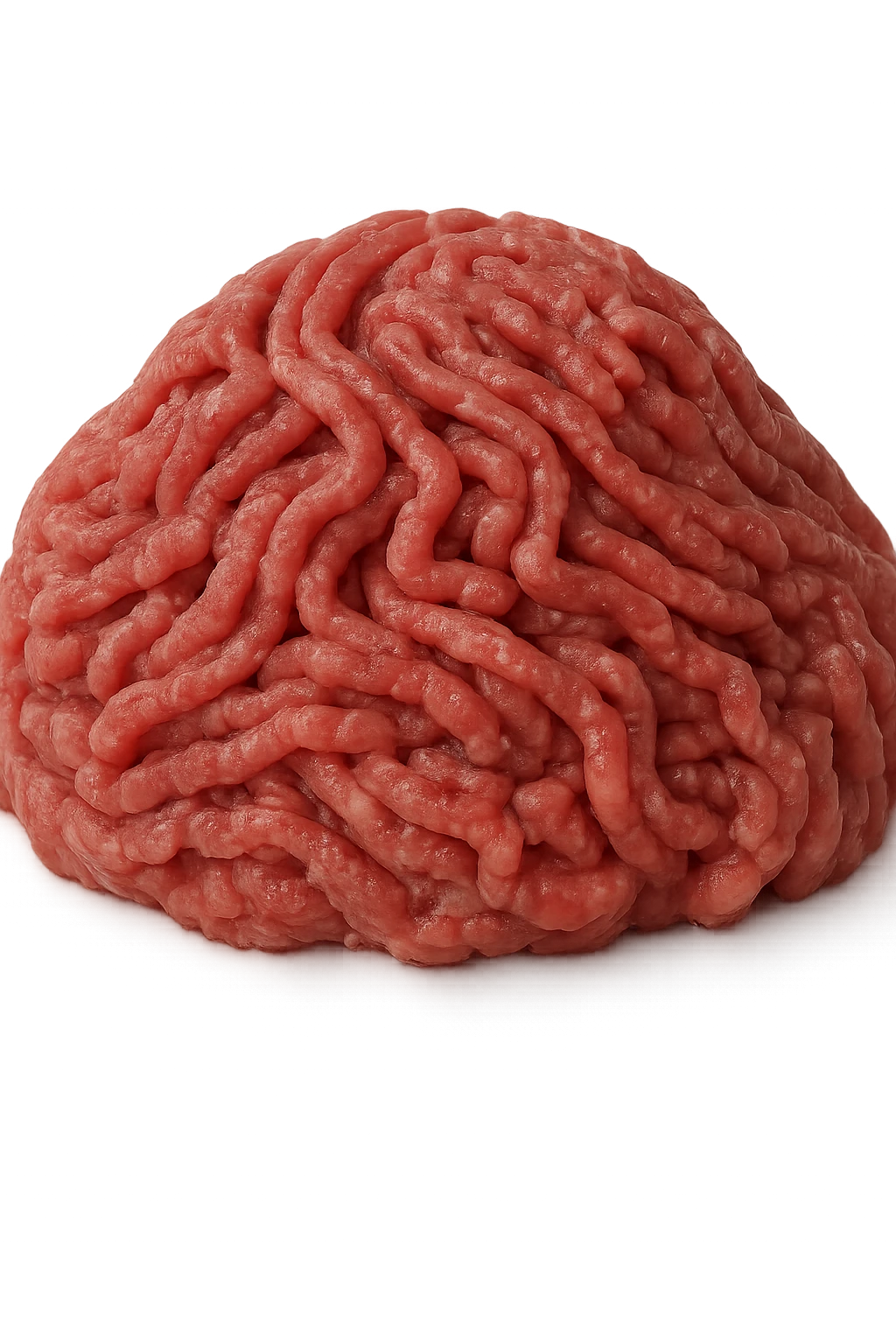 macinato di carne poco cotta a montagnetta, iperrealistica 4k emoji