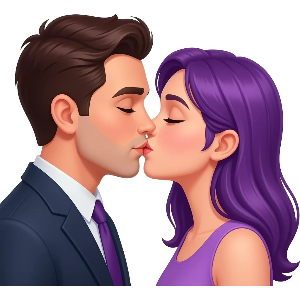 beso violeta emoji