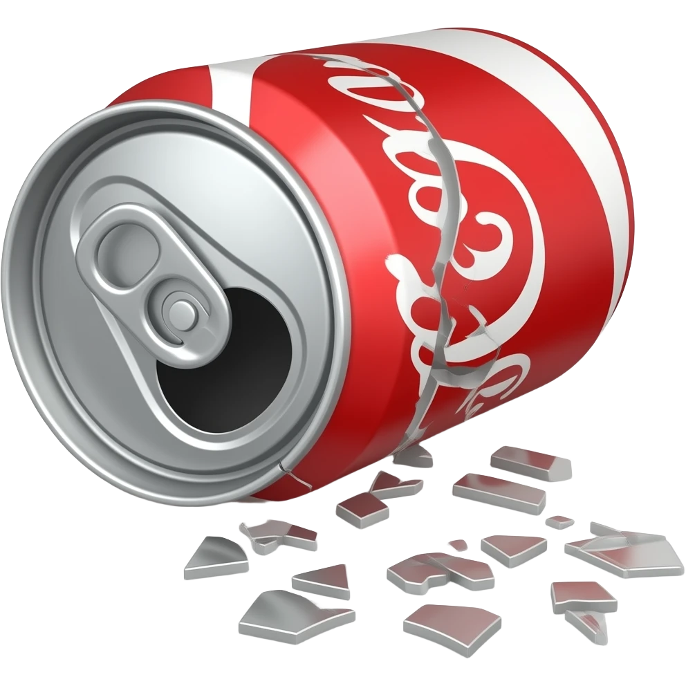 Half Smashed Soda Can emoji