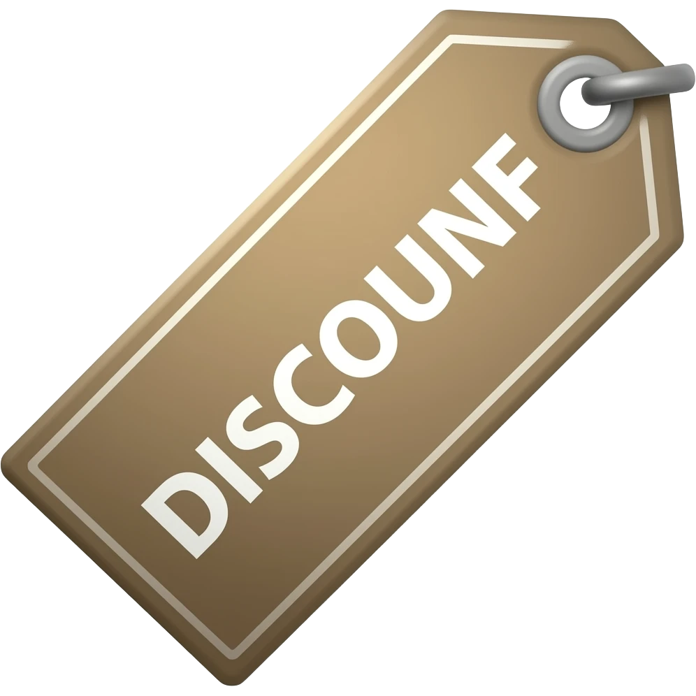 hazme una etiqueta de descuento emoji