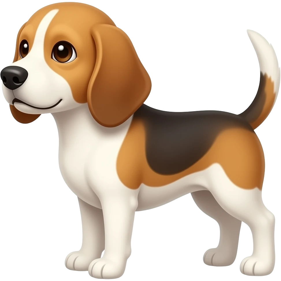 white-tan colored beagle emoji