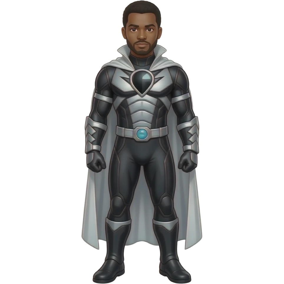 a full Black hero like power rangers emoji