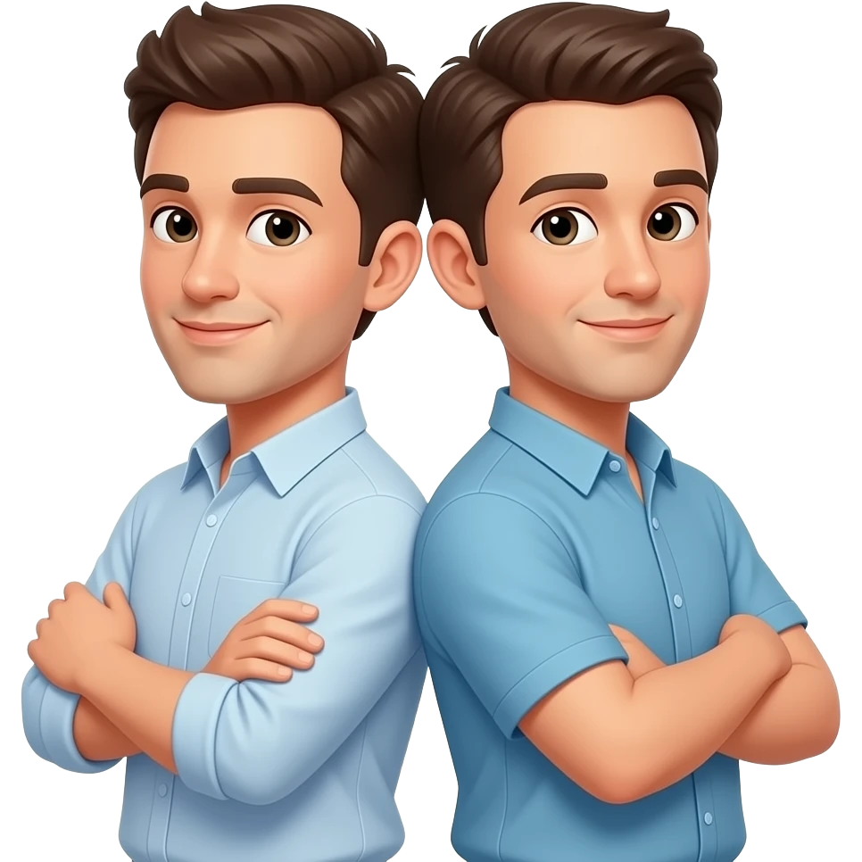 -two-men-standing-back-to-back-and-support-each-other emoji