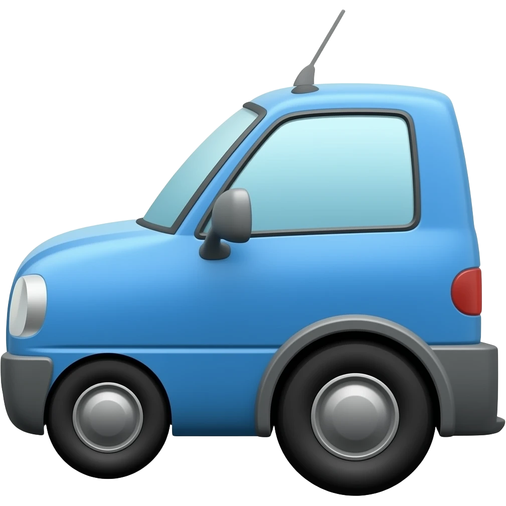 Blue Truck Side View emoji