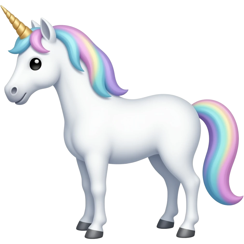 a special white horse emoji with an unicorn look, ethereal emoji