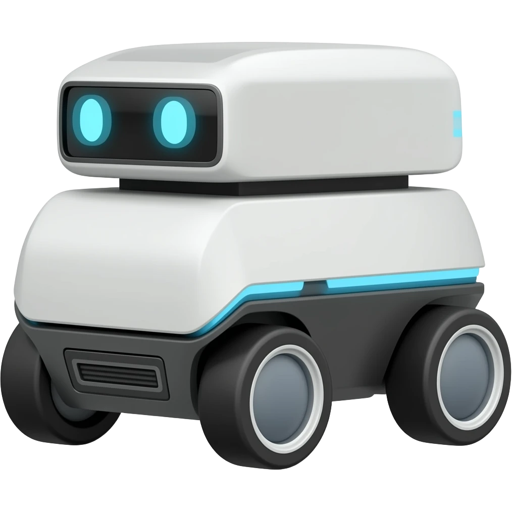 6 wheels delivery robot emoji