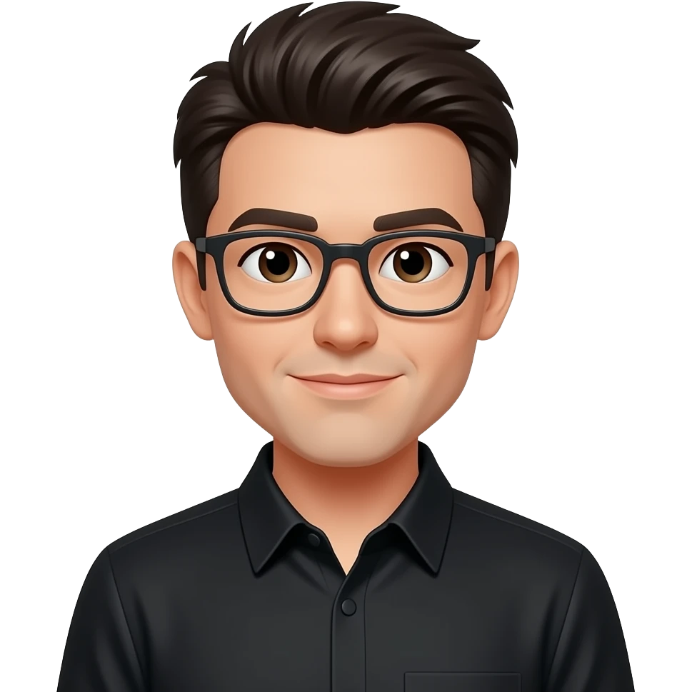 Emoji of me dressed in black emoji