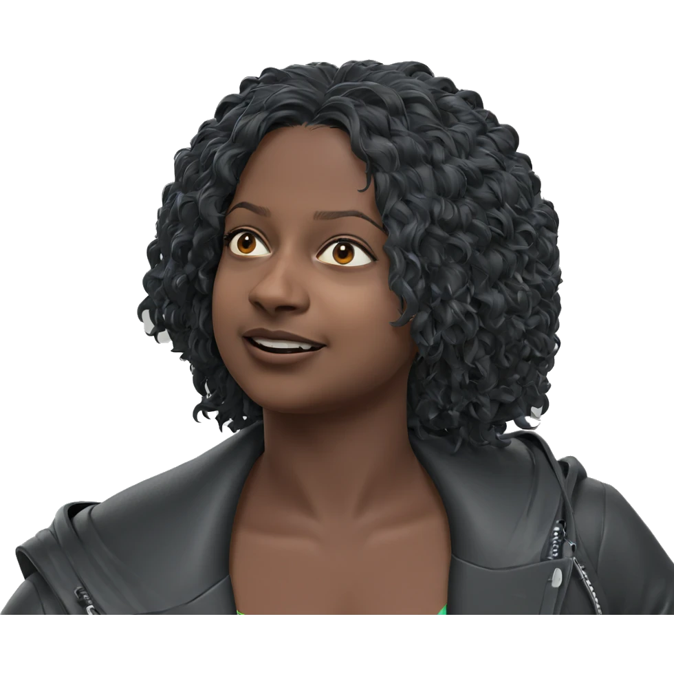 dark skinned boy in jacket emoji